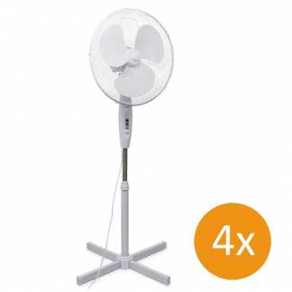 Staande ventilator | Nedis | Ø 40 cm | 4 stuks (3 standen, Verstelbare hoogte, Zwenkfunctie)