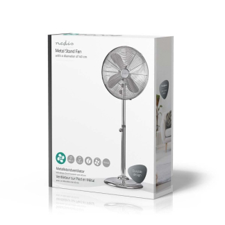 Nedis Staande ventilator | Nedis | Ø 40 cm (125 centimeter, Chroom) FNST20ECR40 N170104001 - 3