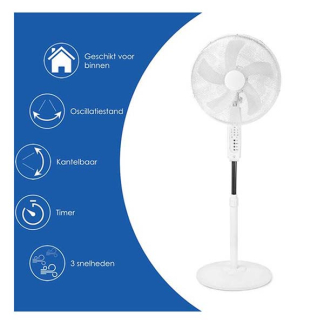 Nedis Staande ventilator | Nedis SmartLife | Ø 40 cm (3 standen, Wifi) FNST17CWT40W WIFIFN10CWT K170202679 - 3