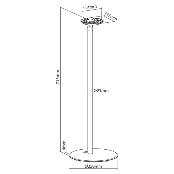 Nedis Standaard voor speakers |  Nedis | Max. 3 kg (Geschikt voor Sonos Era 100, ABS/Metaal, Zwart) SPMT5850BK K101501164 - 7