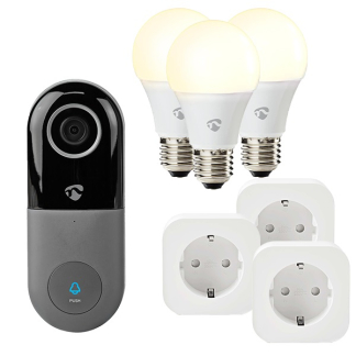 Nedis Starterset Smart Home | Nedis SmartLife | Wifi (Deurbel, 3x stekkers, 3x E27 lampen)  K170108189 - 