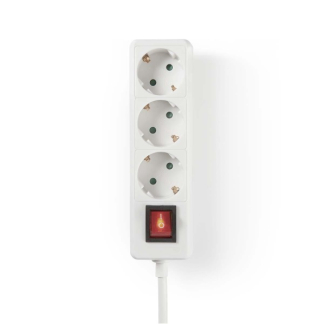 Nedis Stekkerdoos 3-voudig | 3 meter (Schakelaar, Wit) 51083 EXSO330F2WTB K060401071 - 1