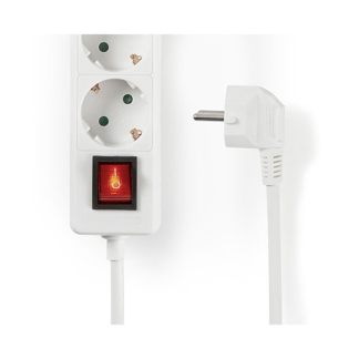 Nedis Stekkerdoos 3-voudig | 3 meter (Schakelaar, Wit) 51083 EXSO330F2WTB K060401071 - 2