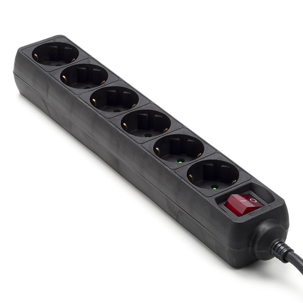 Nedis Stekkerdoos 6-voudig | 1.5 meter (Schakelaar, Zwart) 41144 51290 55.202.83 D3047 EXSO615F2BK K060401056 - 1