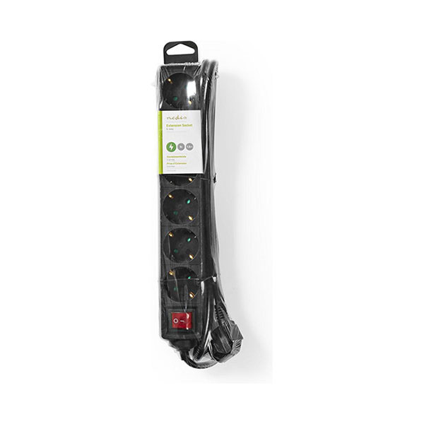 Nedis Stekkerdoos 6-voudig | 1.5 meter (Schakelaar, Zwart) 41144 51290 55.202.83 D3047 EXSO615F2BK K060401056 - 4