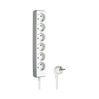 Nedis Stekkerdoos 6-voudig | 1.5 meter (Wit) 41163 51296 55.202.80 EXSO615F1WT K060401055 - 3