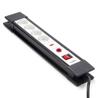 Nedis Stekkerdoos met overspanningsbeveiliging | Nedis | 3 meter (4-voudig, 13.500 A) EXS430SPF1PRO A060401050 - 1
