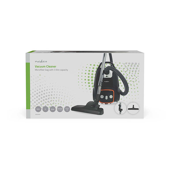 Nedis Stofzuiger | Nedis | 700 watt (3L, Zak, HEPA 13, Accessoires) VCBG250GY K170106126 - 10