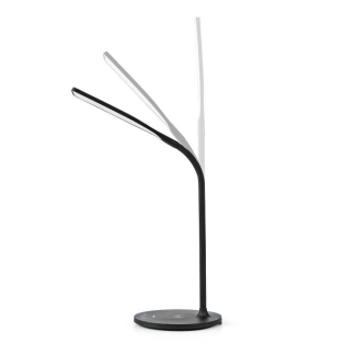 Nedis Tafellamp | Nedis (Draadloze Qi oplader, led, Dimbaar, Touchbediening, 2700-6500K, Zwart) LTLGQ3M2BK K150204353 - 2