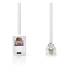 Telecom verlengkabel RJ11 - 10 meter (Wit)