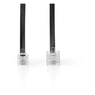 Nedis Telefoonkabel - RJ11 naar RJ45 - 5 meter (VoIP, Zwart) TCGL90201B50 TCGP90201B50 K011007405 - 2