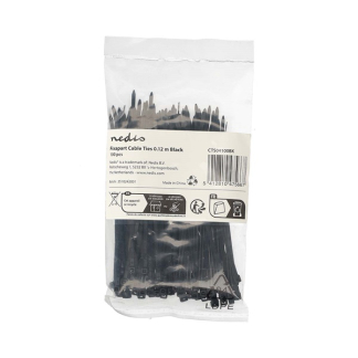 Nedis Tie wrap | Nedis | 120 x 3 mm (100 stuks, Zwart) CTS04100BK K090200089 - 3