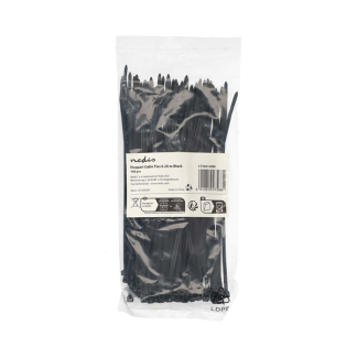 Nedis Tie wrap | Nedis | 200 x 4 mm (100 stuks, Zwart) CTS06100BK K090200091 - 2
