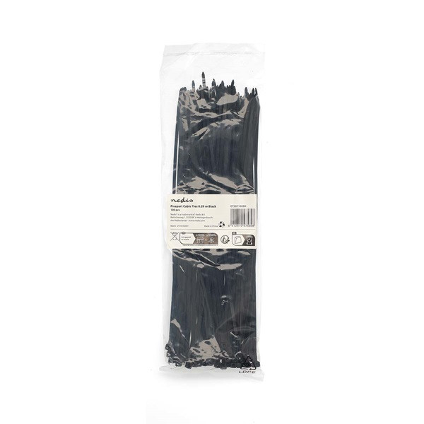 Nedis Tie wrap | Nedis | 290 x 4 mm (100 stuks, Zwart) CTS07100BK K090200092 - 2