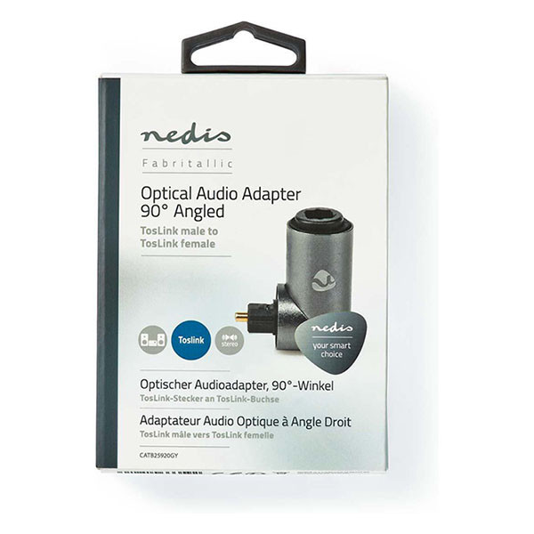 Nedis Toslink adapter | V ↔ M | Nedis (Verguld, Digitaal, Haaks) CATB25920GY K010214278 - 7