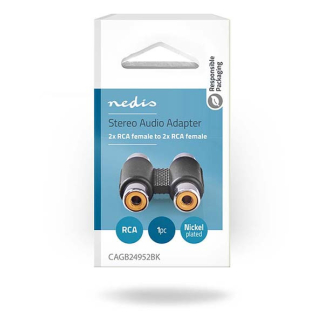 Nedis Tulp (2 x v) naar tulp (2 x v) adapter | Nedis | 5 stuks (Stereo) CAGB24952BK CAGP24952BK V050302015 - 2