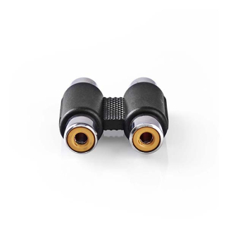 Nedis Tulp (2 x v) naar tulp (2 x v) adapter | Nedis (Stereo) CAGB24952BK CAGP24952BK N050302015 - 2