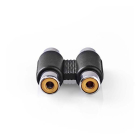 Nedis Tulp (2 x v) naar tulp (2 x v) adapter | Nedis (Stereo) CAGB24952BK CAGP24952BK N050302015 - 2