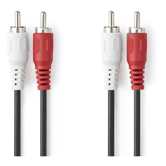 Nedis Tulp kabel | M ↔ M | Nedis | 10 meter (Stereo) CAGL24200BK100 CAGP24200BK100 N010302024 - 3