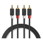 Nedis Tulp kabel | M ↔ M | Nedis | 10 meter (Stereo, Verguld) CABW24200AT100 K010412079 - 3