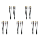 Nedis Tulp kabel | M ↔ M | Nedis | 1 meter | 5 stuks (Stereo, 100% koper, Verguld) CATB24200GY10 V010214259 - 1