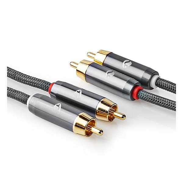 Nedis Tulp kabel | M ↔ M | Nedis | 1 meter (Stereo, 100% koper, Verguld) CATB24200GY10 K010214259 - 4