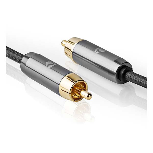 Nedis Tulp kabel | M ↔ M | Nedis | 3 meter (Mono, Verguld, 100% koper) CATB24100GY30 K010214241 - 3
