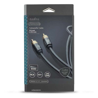 Nedis Tulp kabel | M ↔ M | Nedis | 3 meter (Mono, Verguld, 100% koper) CATB24100GY30 K010214241 - 6