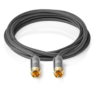 Nedis Tulp kabel | M ↔ M | Nedis | 5 meter (Mono, Verguld, 100% koper) CATB24100GY50 K010214242 - 4