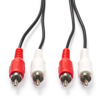Nedis Tulp kabel | M ↔ M | Nedis | 5 meter (Stereo) CAGL24200BK50 CAGP24200BK50 N010302023 - 1