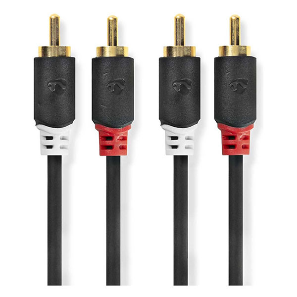 Nedis Tulp kabel | M ↔ M | Nedis | 5 meter (Stereo, Verguld) CABW24200AT50 K010412078 - 2