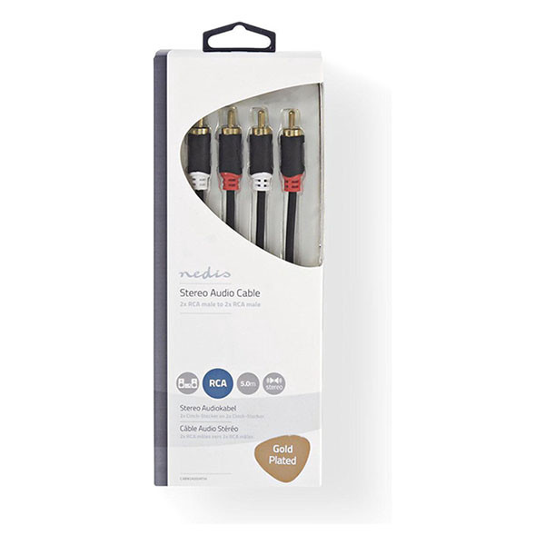 Nedis Tulp kabel | M ↔ M | Nedis | 5 meter (Stereo, Verguld) CABW24200AT50 K010412078 - 4