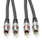Nedis Tulp kabel | Nedis | 0.75 meter (Stereo, 100% koper, Verguld) CAGC24200AT075 N010302025