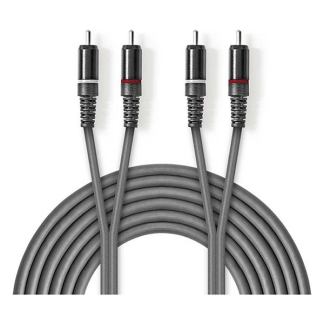 Nedis Tulp kabel | Nedis | 1.5 meter (Stereo, 100% koper) COTH24200GY15 N010302031 - 2