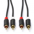 Tulp kabel | Nedis | 10 meter (Stereo, Verguld)