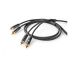 Nedis Tulp kabel | Nedis | 1 meter (Stereo, 100% koper, Verguld) CATB24200GY10 K010214259 - 5