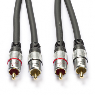 Nedis Tulp kabel | Nedis | 2.5 meter (Stereo, 100% koper, Verguld) CAGC24200AT25 N010302027