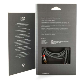 Nedis Tulp kabel | Nedis | 5 meter (Stereo, 100% koper, Verguld) CATB24200GY50 K010214262 - 5