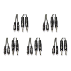 Nedis Tulp naar 2x jack 6.35 mm kabel | M ↔ M | Nedis | 1.5 meter | 5 stuks (Stereo, 100% koper) COTH23320GY15 V010301319 - 1