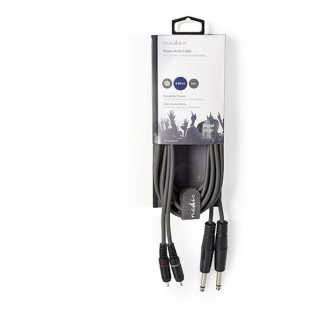 Nedis Tulp naar 2x jack 6.35 mm kabel | Nedis | 3 meter (Stereo, 100% koper) COTH23320GY30 N010301320 - 4