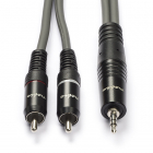 Nedis Tulp naar jack 3.5 mm kabel | M ↔ M | Nedis | 1.5 meter (Stereo, 100% koper) COTH22200GY15 N010301326 - 1
