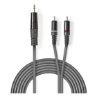 Nedis Tulp naar jack 3.5 mm kabel | M ↔ M | Nedis | 1.5 meter (Stereo, 100% koper) COTH22200GY15 N010301326 - 2