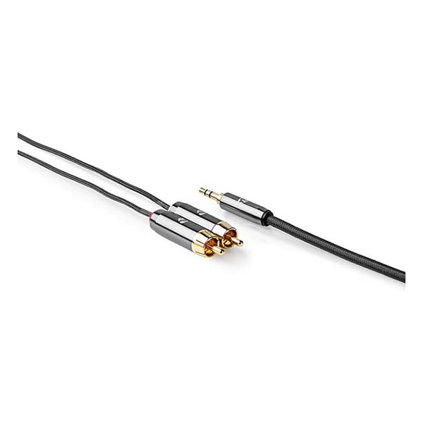 Nedis Tulp naar jack 3.5 mm kabel | M ↔ M | Nedis | 1 meter (Stereo, Verguld, Grijs) CATB22200GY10 K010214265 - 4