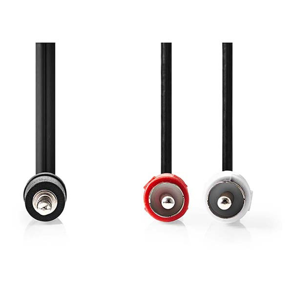 Nedis Tulp naar jack 3.5 mm kabel | M ↔ M | Nedis | 2 meter (Stereo) CAGL22200BK20 CAGP22200BK20 N010301303 - 3