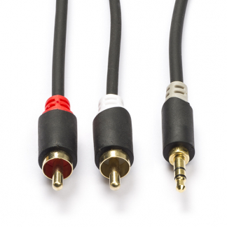 Nedis Tulp naar jack 3.5 mm kabel | M ↔ M | Nedis | 3 meter (Stereo) CABW22200AT30 N010301333 - 1