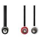 Nedis Tulp naar jack 3.5 mm kabel | M ↔ M | Nedis | 5 meter (Stereo) CAGL22200BK50 CAGP22200BK50 N010301305 - 3