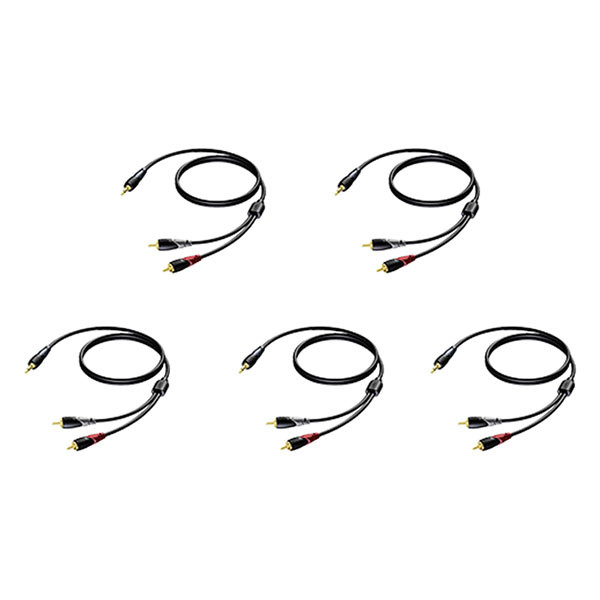 Nedis Tulp naar jack 3.5 mm kabel | M ↔ M | Procab | 1.5 meter | 5 stuks (Stereo, Verguld, 100% koper) PB80047 V010412026 - 1