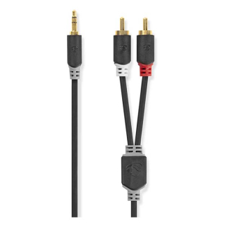 Nedis Tulp naar jack 3.5 mm kabel | Nedis | 0.5 meter (Stereo) CABW22200AT05 N010301336 - 2