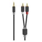 Nedis Tulp naar jack 3.5 mm kabel | Nedis | 0.5 meter (Stereo) CABW22200AT05 N010301336 - 2