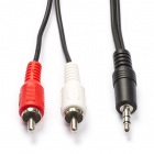 Nedis Tulp naar jack 3.5 mm kabel | Nedis | 1 meter (Stereo) CAGL22200BK10 CAGP22200BK10 N010301301